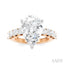 Pear Shape Semi-Mount Diamond Engagement Ring