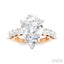 Pear Shape Semi-Mount Diamond Engagement Ring