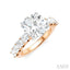Round Shape Semi-Mount Diamond Engagement Ring