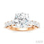 Round Shape Semi-Mount Diamond Engagement Ring