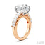 Round Shape Semi-Mount Diamond Engagement Ring