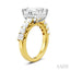 Emerald Shape Semi-Mount Diamond Engagement Ring
