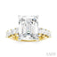 Emerald Shape Semi-Mount Diamond Engagement Ring
