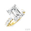 Emerald Shape Semi-Mount Diamond Engagement Ring