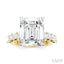 Emerald Shape Semi-Mount Diamond Engagement Ring