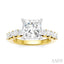Princess Shape Semi-Mount Diamond Engagement Ring