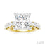 Princess Shape Semi-Mount Diamond Engagement Ring