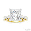 Princess Shape Semi-Mount Diamond Engagement Ring