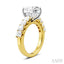 Round Shape Semi-Mount Diamond Engagement Ring