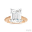 Emerald Shape Semi-Mount Diamond Engagement Ring