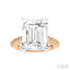 Emerald Shape Semi-Mount Diamond Engagement Ring