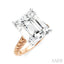 Emerald Shape Semi-Mount Diamond Engagement Ring