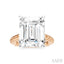 Emerald Shape Semi-Mount Diamond Engagement Ring