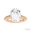 Oval Shape Semi-Mount Diamond Engagement Ring