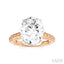 Oval Shape Semi-Mount Diamond Engagement Ring
