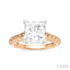 Princess Shape Semi-Mount Diamond Engagement Ring