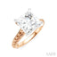 Princess Shape Semi-Mount Diamond Engagement Ring