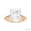 Princess Shape Semi-Mount Diamond Engagement Ring