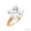 Princess Shape Semi-Mount Diamond Engagement Ring