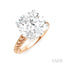 Round Shape Semi-Mount Diamond Engagement Ring