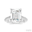 Emerald Shape Semi-Mount Diamond Engagement Ring