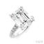 Emerald Shape Semi-Mount Diamond Engagement Ring