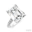 Emerald Shape Semi-Mount Diamond Engagement Ring