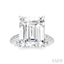 Emerald Shape Semi-Mount Diamond Engagement Ring