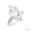 Marquise Shape Semi-Mount Diamond Engagement Ring