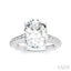Oval Shape Semi-Mount Diamond Engagement Ring