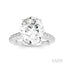 Oval Shape Semi-Mount Diamond Engagement Ring