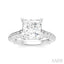 Princess Shape Semi-Mount Diamond Engagement Ring