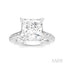 Princess Shape Semi-Mount Diamond Engagement Ring