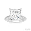 Princess Shape Semi-Mount Diamond Engagement Ring