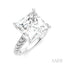 Princess Shape Semi-Mount Diamond Engagement Ring
