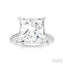 Princess Shape Semi-Mount Diamond Engagement Ring