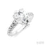 Pear Shape Semi-Mount Diamond Engagement Ring