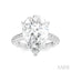 Pear Shape Semi-Mount Diamond Engagement Ring