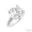 Round Shape Semi-Mount Diamond Engagement Ring