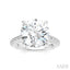 Round Shape Semi-Mount Diamond Engagement Ring
