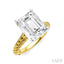 Emerald Shape Semi-Mount Diamond Engagement Ring