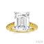 Emerald Shape Semi-Mount Diamond Engagement Ring