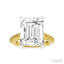 Emerald Shape Semi-Mount Diamond Engagement Ring