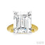 Emerald Shape Semi-Mount Diamond Engagement Ring