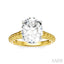 Oval Shape Semi-Mount Diamond Engagement Ring