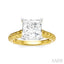 Princess Shape Semi-Mount Diamond Engagement Ring