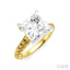 Princess Shape Semi-Mount Diamond Engagement Ring