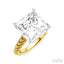 Princess Shape Semi-Mount Diamond Engagement Ring