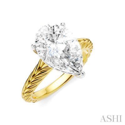 Pear Shape Semi-Mount Diamond Engagement Ring