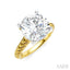 Round Shape Semi-Mount Diamond Engagement Ring